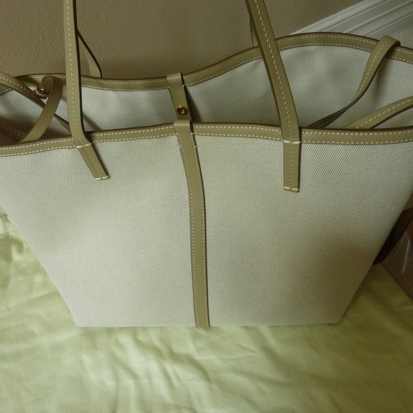 BURBERRY Mini Horseferry Linen Cotton Canvas Beach Tote - NEW - Picture 9 of 16